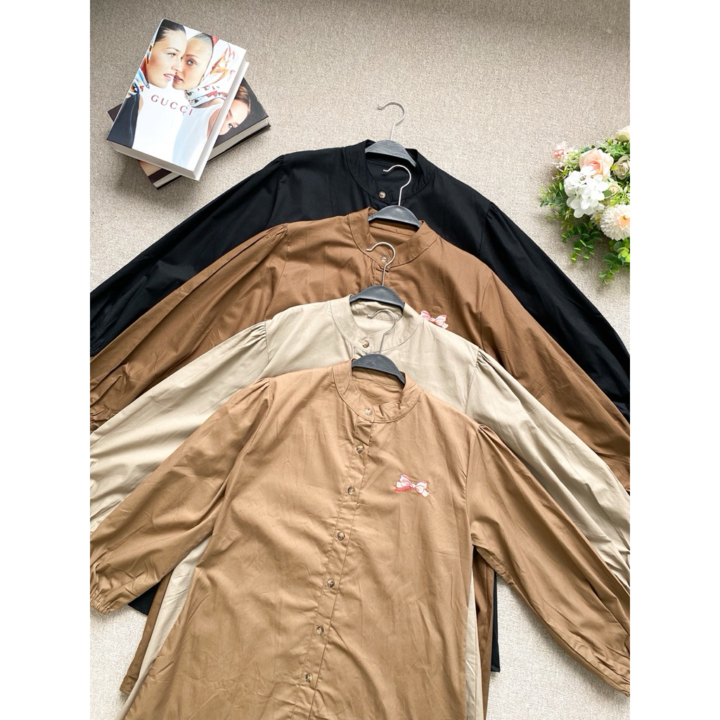 TUNIK POPLIN BORDIR 776 || TUNIK FREE BELT WANITA TERBARU KEKINIAN || OOTD FASHION WANITA ||