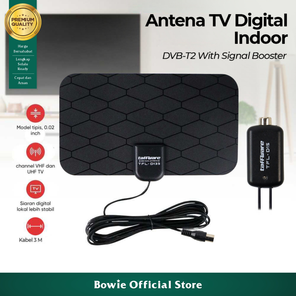 Antena Tv Digital Smart Portable Indoor DVB UHF VHF 4K HDTV Full HD