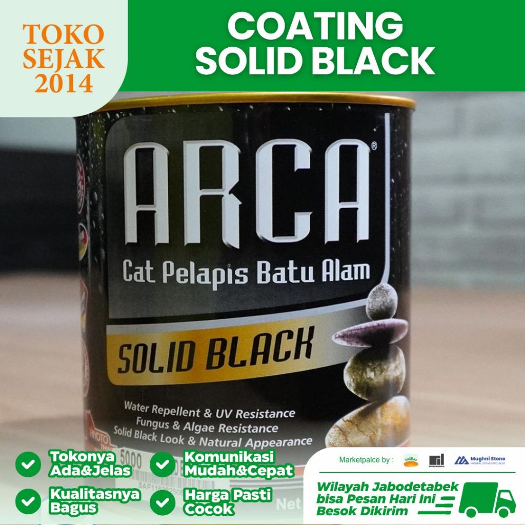 ARCA Coating Cat Pelapis Batu Alam - SOLID BLACK