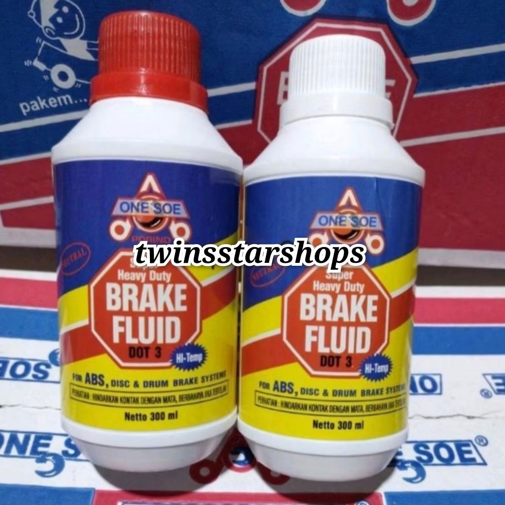 Minyak Rem Oli Rem One Soe 300ml Dot 3 warna Merah Bisa Untuk Motor / Mobil