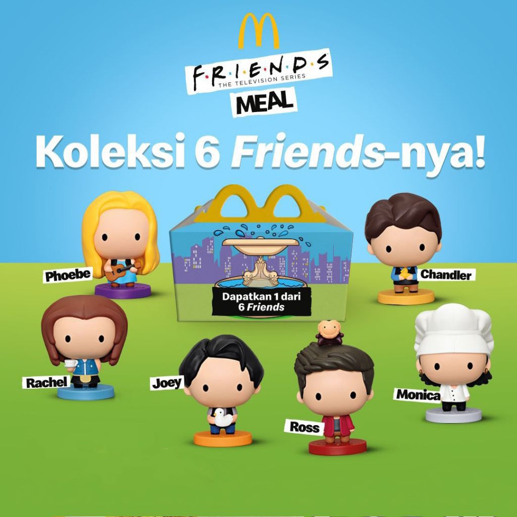 McDonald's F.R.I.E.N.D.S. MEAL Friends The Television Series Toy Phoebe Rachel Joey Ross Chandler Mo