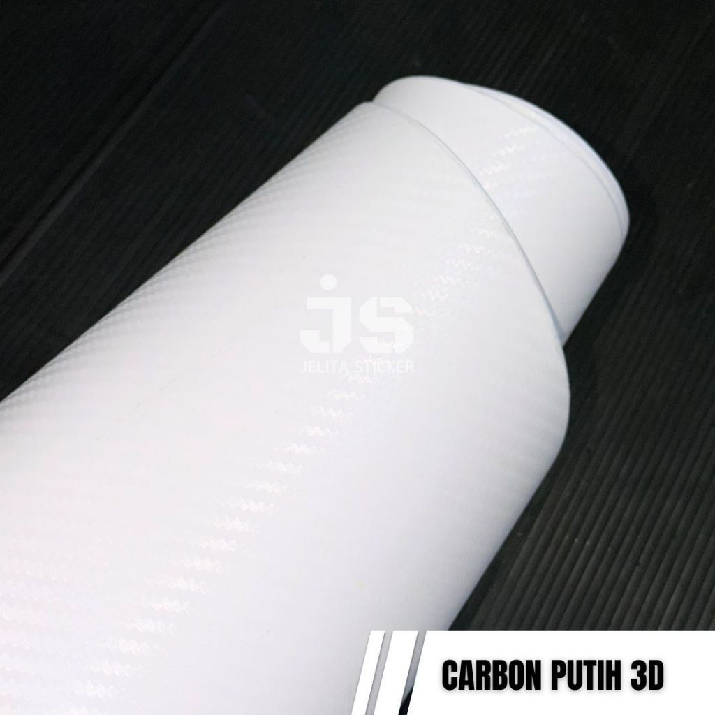 Carbon Putih Doff 3D Lebar 50cm / Skotlet Putih Carbon Kevlar