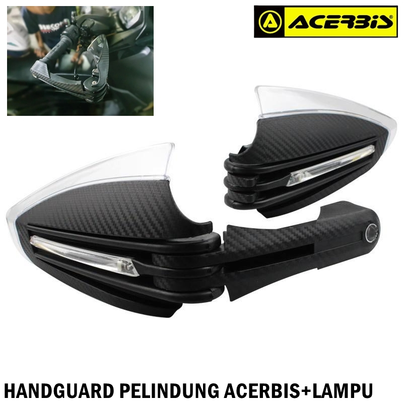 HANDGUARD PELINDUNG TANGAN ACERBIS PLUS LAMPU ADV150 NMAX KLX CRF AEROX DLL