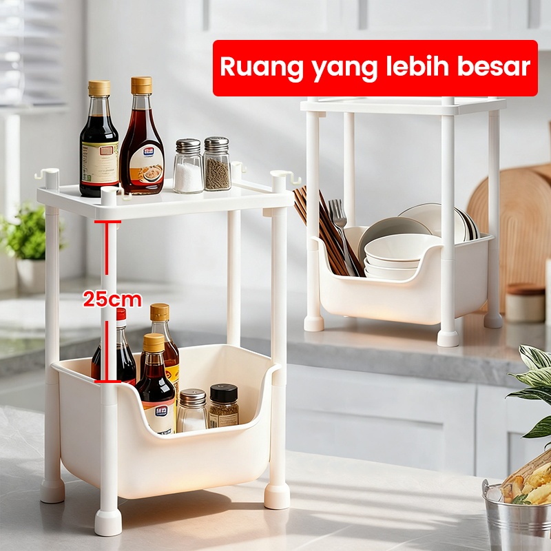 Rak Meja Minimalis / Organizer Meja Estetik - Bisa untuk Kos, Makeup, Skincare & Aksesoris