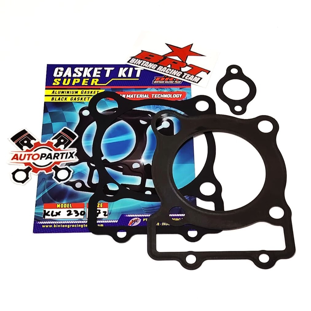 PAKING ATAS BAWAH BRT KLX 230 72mm 72 mm GASKET BRT PAKING BLOK HEAD KLX 230
