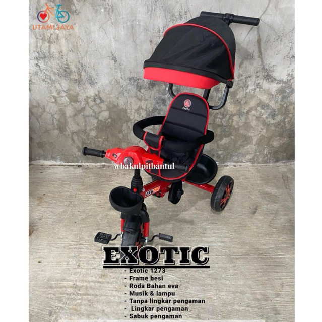 Sepeda Anak Roda 3 Tiga Exotic 1273 | Sepeda Roda 3 Exotic 1263 | Tricycle