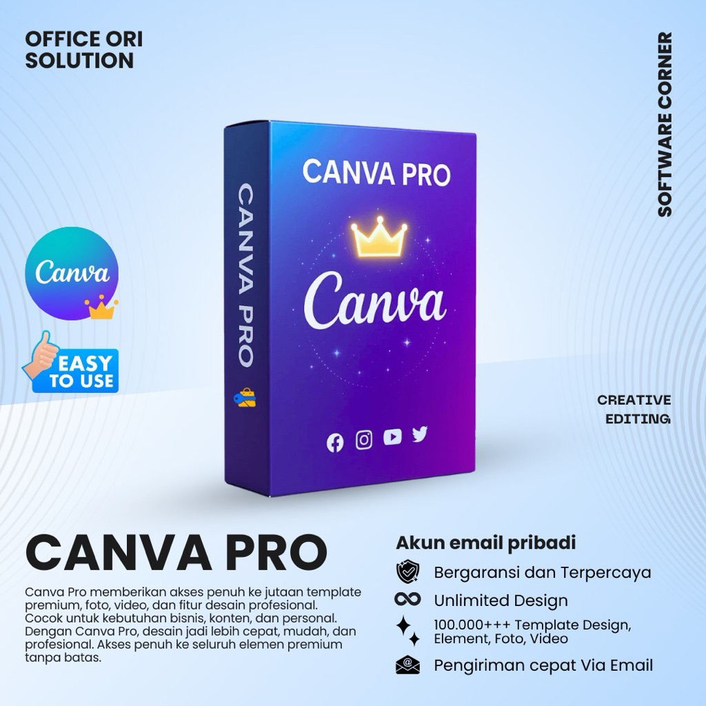 CANVA LIFETIME - 100.000+++ TEMPLATE CANVA PRO BEBAS AKSES DAN FULL GARANSI
