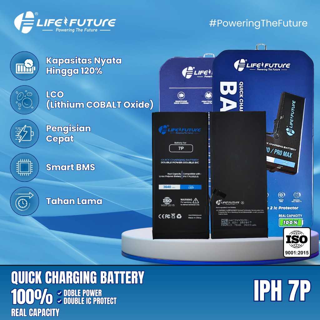 Baterai LF Double Power ~ Iphone 7 Plus/7+ Batre Batrai