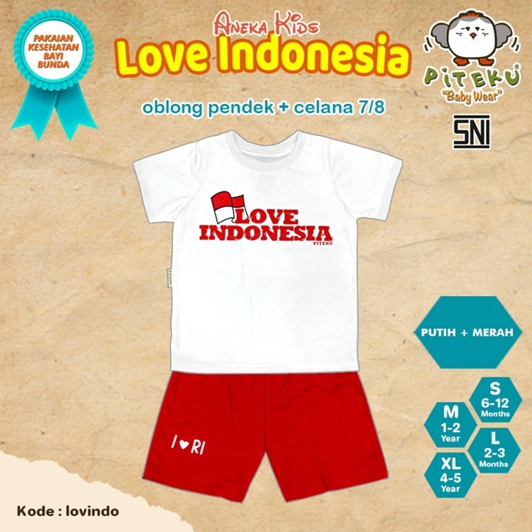 Piteku Lovindo - Baju Indonesia Merah Putih