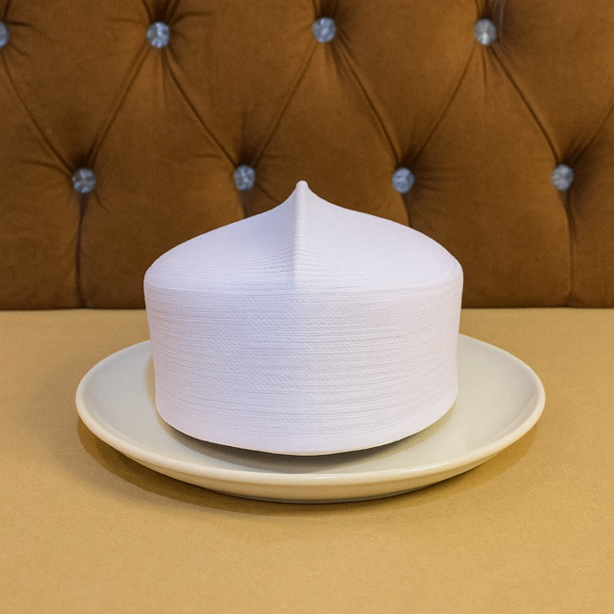 Kopyah Batok Putih Polos / Peci Habib Bahar / Peci Santri - Kopyah kaku