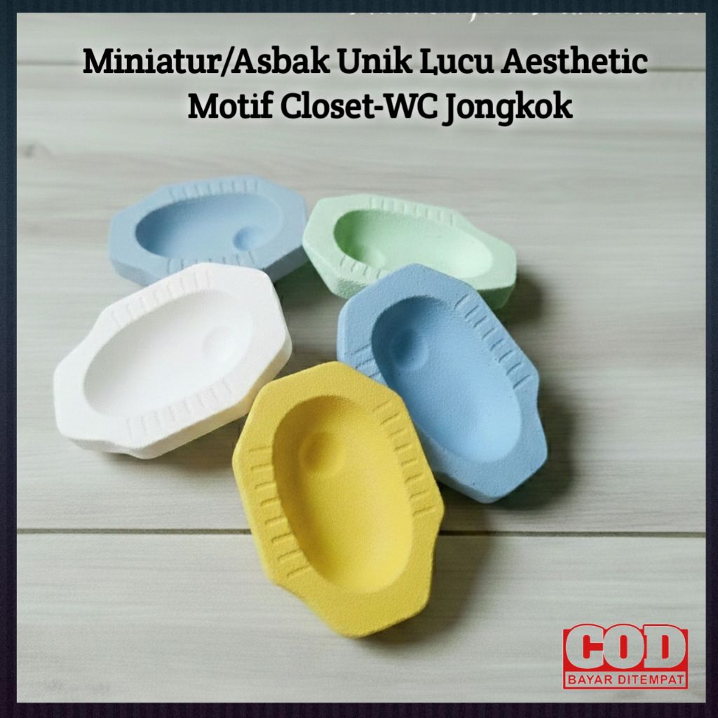 Miniatur / Asbak Unik Lucu Aesthetic Motif Closet-WC Jongkok