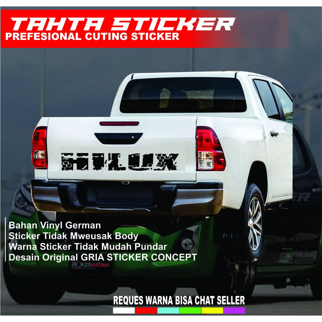 Stiker mobil hilux sticker bak mobil toyota hilux stiker mobil hilux terbaru