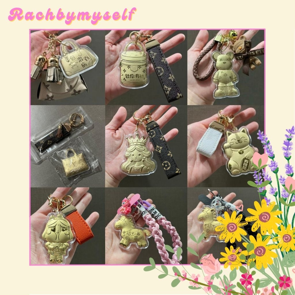 Rachbymyself | Strap Phone Bag Charm Ganci Emas Asli 999 0.02 gr Lanyard Gold Ganci Gantungan Kunci 