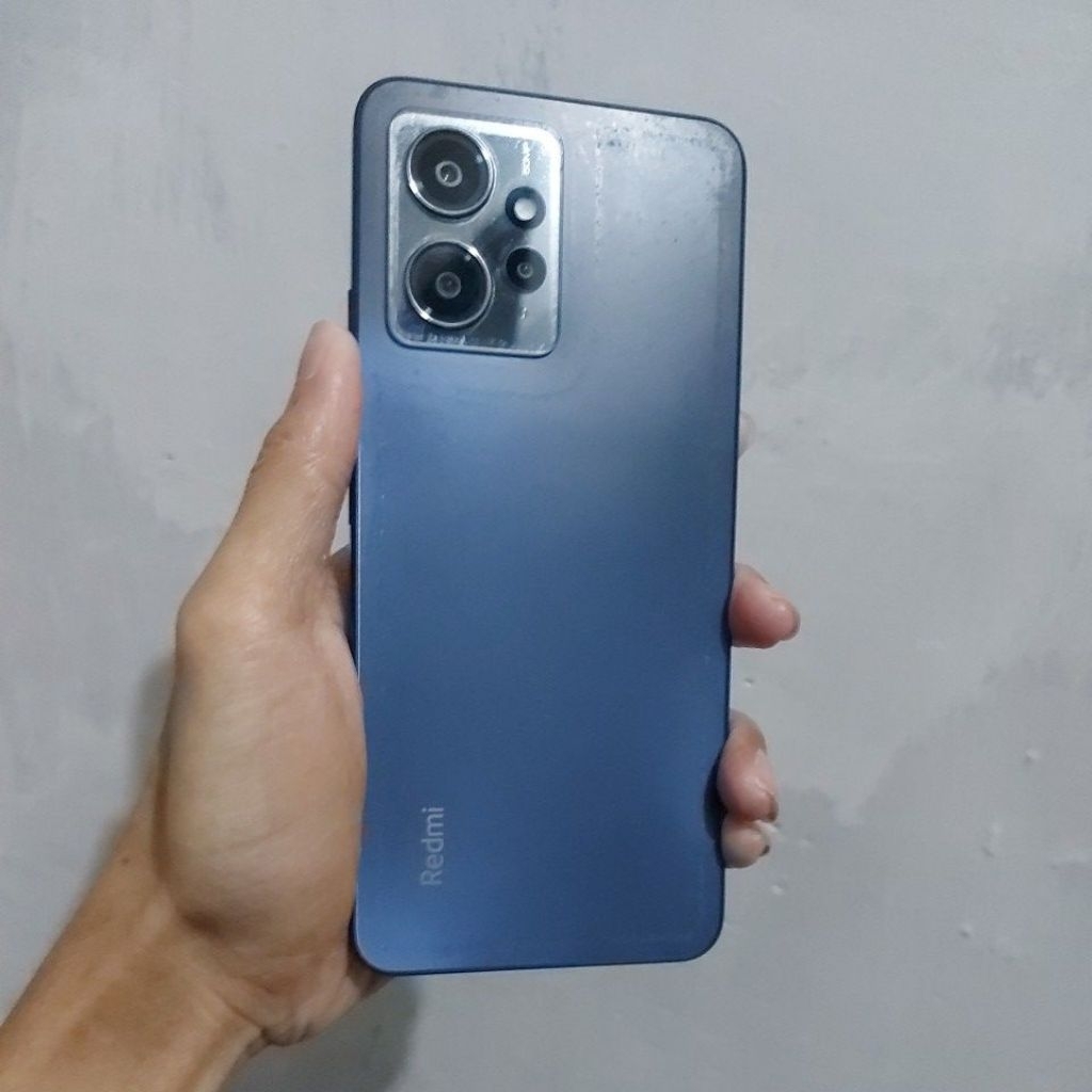 Hp second redmi note12 ram6 128gb resmi ori hp plus clear case unit only