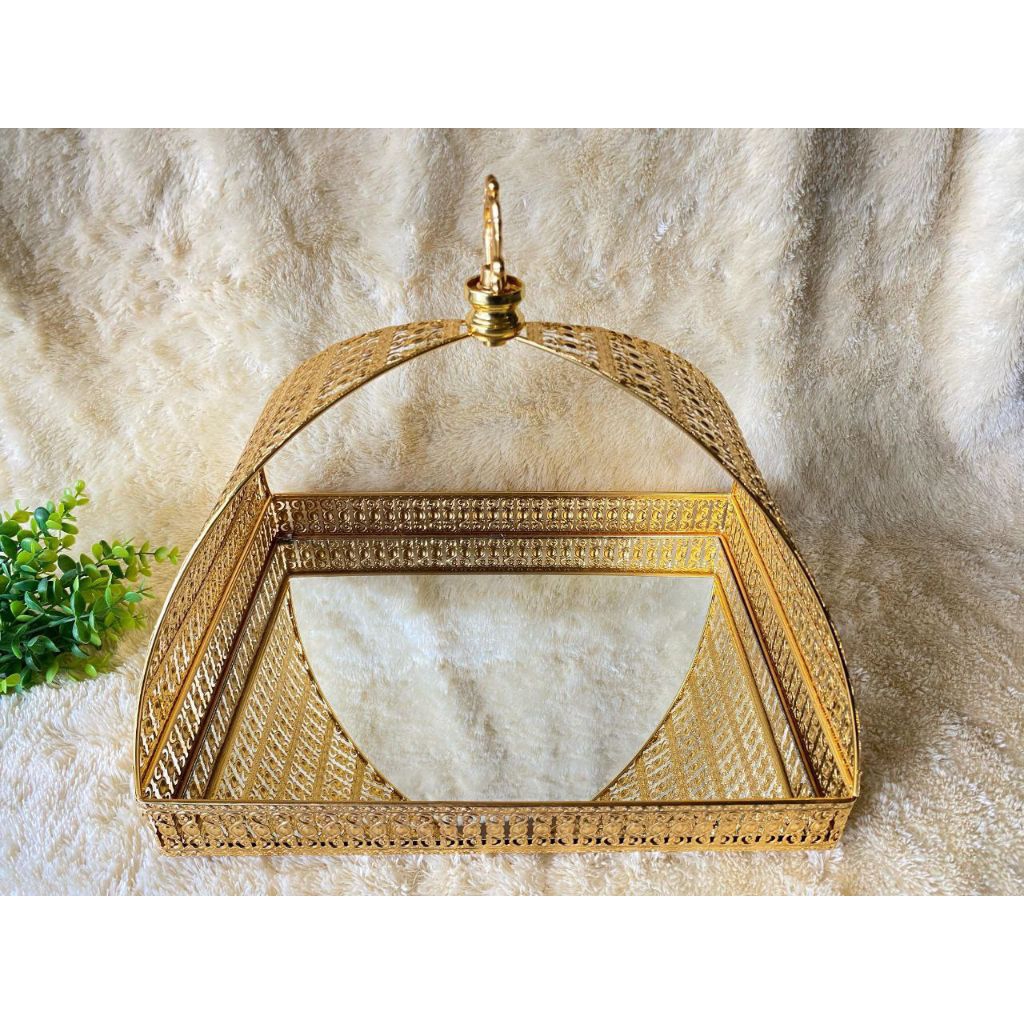 XINRAN KUBAH ALAS KACA | BOX HANTARAN LUXURY | BOX SESERAHAN KUBAH GOLD