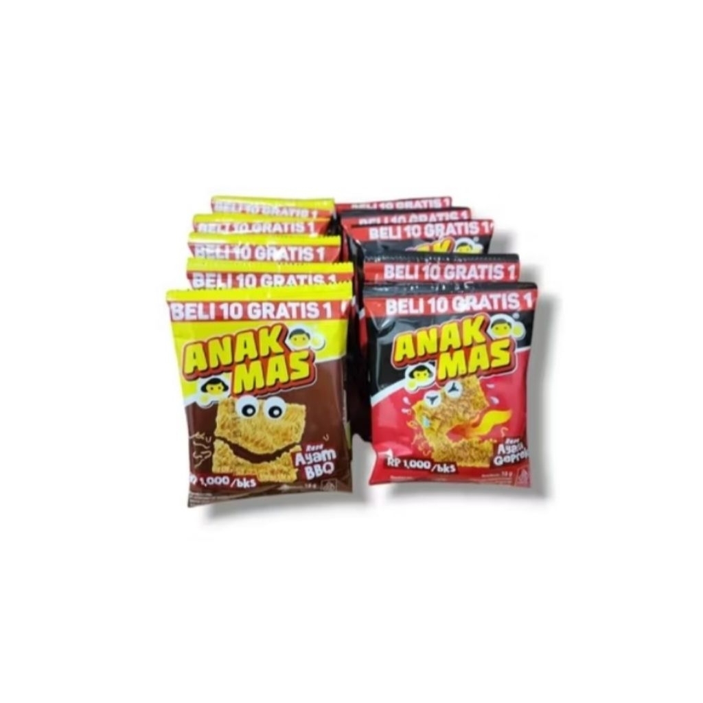 Jajan jadul Snack Mie Renceng Snack Anak Mas 11 Bungkus