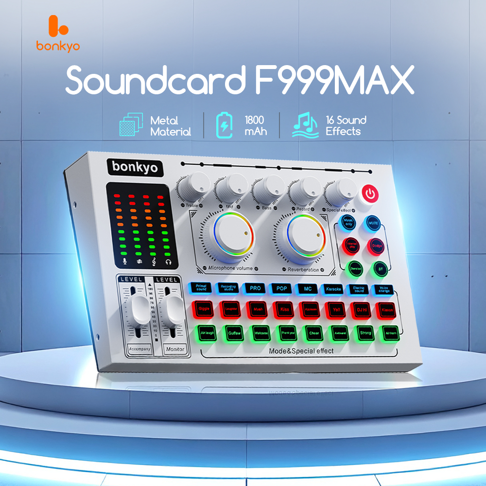 Hi-Net&Bonkyo  F999MAX/F999X/F999NEO sound card live broadcast equipment full set Bluetooth live sou
