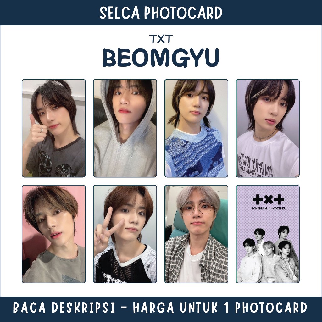 MIN. ORDER 4PC - UNOFFICIAL PHOTOCARD TXT - BEOMGYU