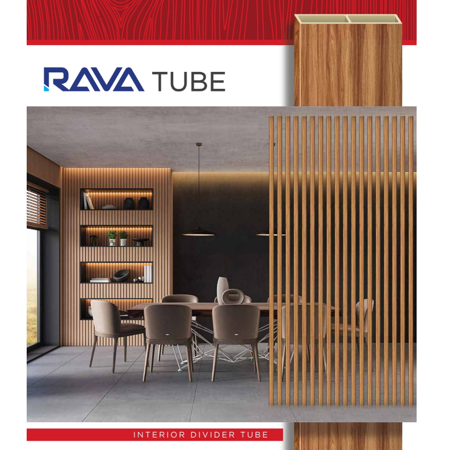 Echo Partisi Hollow / Kisi Kisi Pembatas Ruangan Interior Balok Sekat PVC