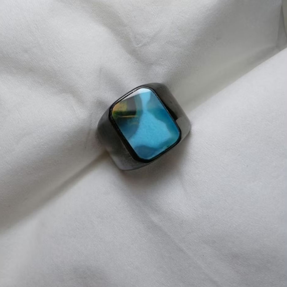 cincin bacan kembang kotak elegan natural