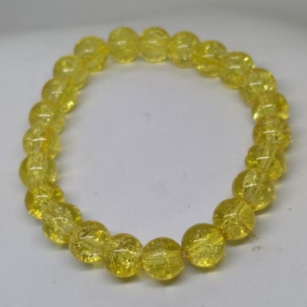 Gelang Batu Yellow Citrine , Pecah Seribu 8 mm