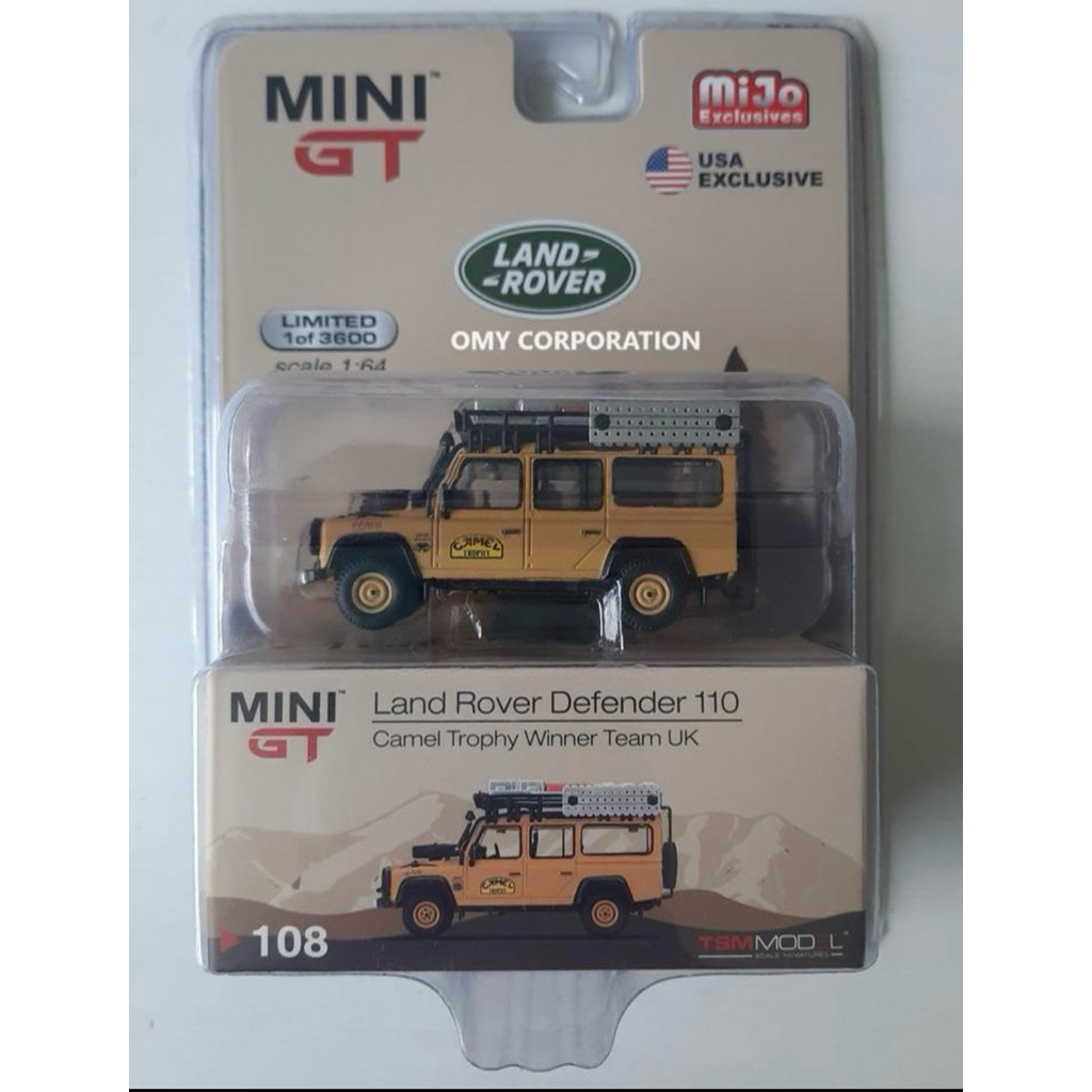 Mini GT Land Rover Defender 110 Camel Trophy Winner Team UK