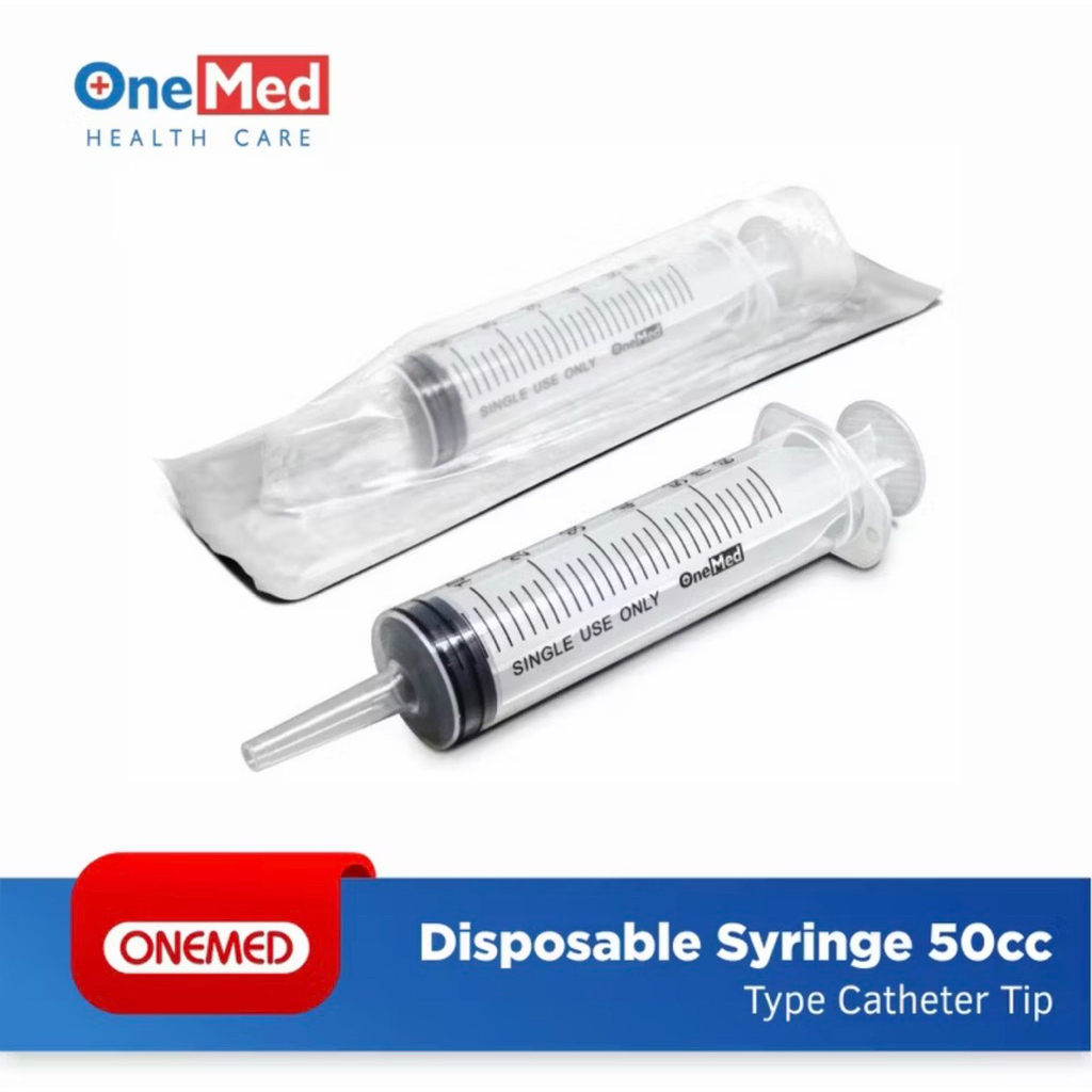 Spuit 50cc 50 cc 50 ml Catheter Tip Onemed
