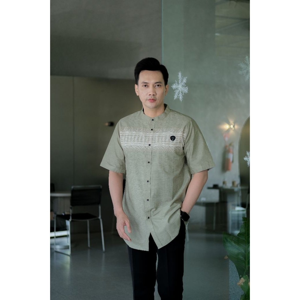 Ilnaaf Baju Koko Dewasa Lengan Pendek Bahan Katun Printing