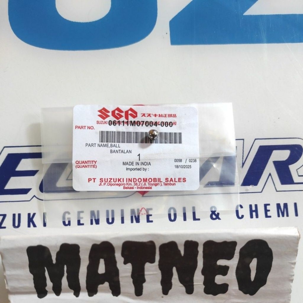 pelor BOLA footstep step belakang spin skywave skyDrive hayate satria fu original sgp 06111M07004