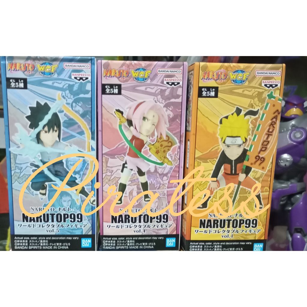wcf naruto set 3pc Naruto, Sasuke, sakura misb