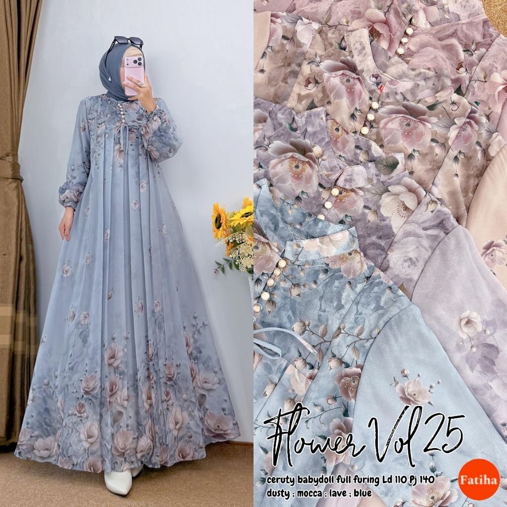 Flower dress vol# Anjani set# Disya set# Flower Set Azwa Set #Tulip # Chiobi by Fatiha