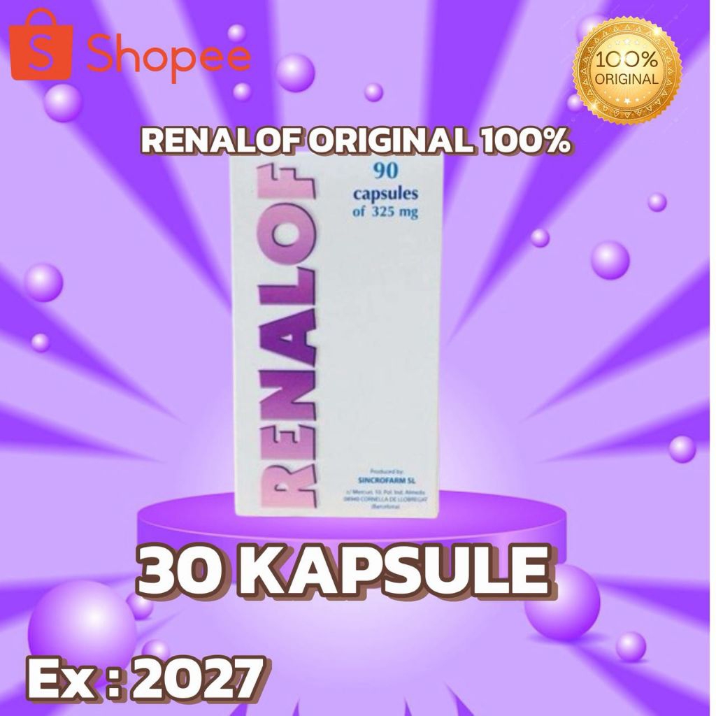 RENALOF 325 Mg PENGHANCUR BATU GINJAL 100% ORIGINAL ISI 30 KAPSUL
