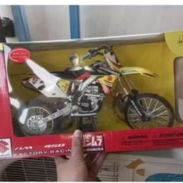 mainan miniatur motor trail suzuki bisa di bongkar pasang ukuran besar