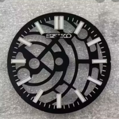 dial seiko plat nh70 skeleton seiko mod