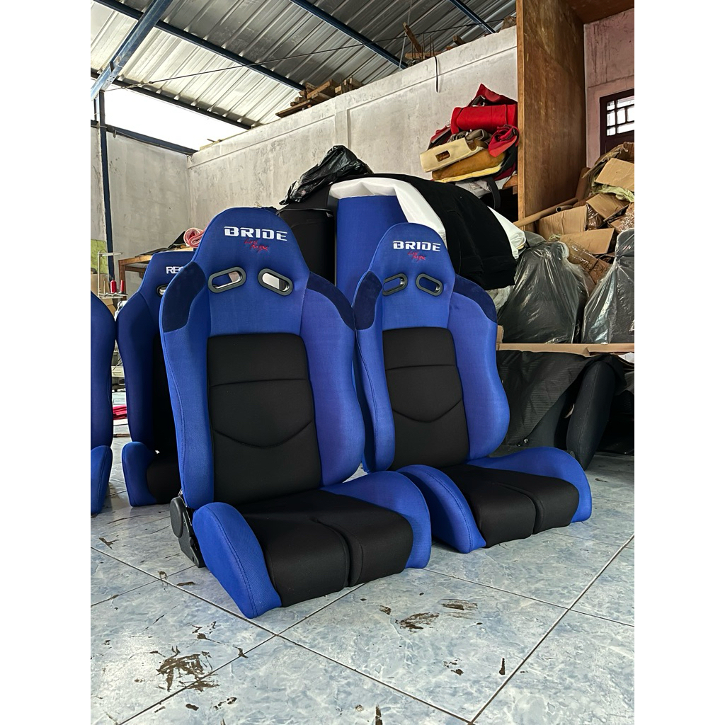 jok mobil racing bride lowmax biru hitam/jok mobil balap universal