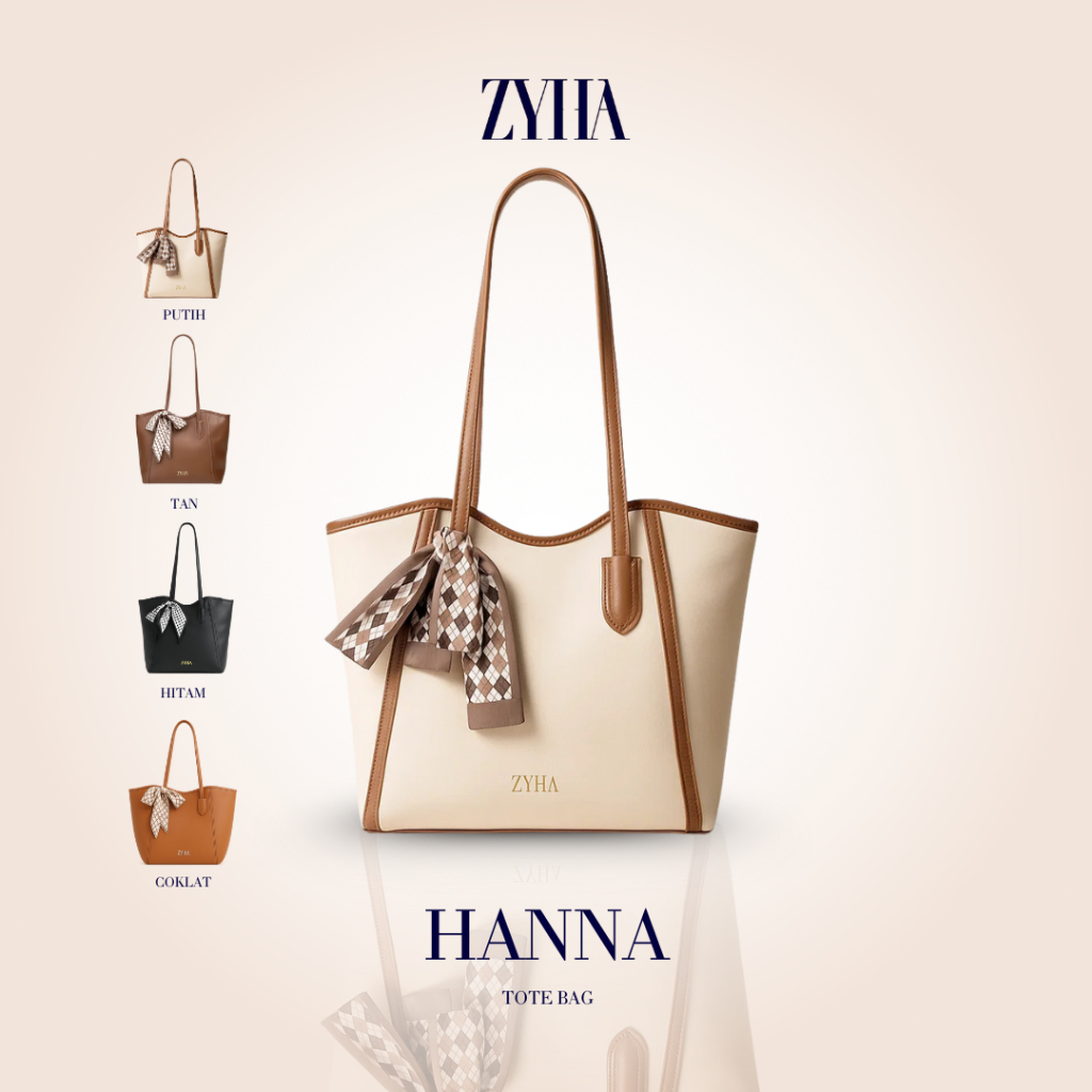 ZYHA - HANNA Totebag Besar Korea Fashion Casual Style / Shoulder Bag Tas Wanita Jinjing Tote Bag Bes