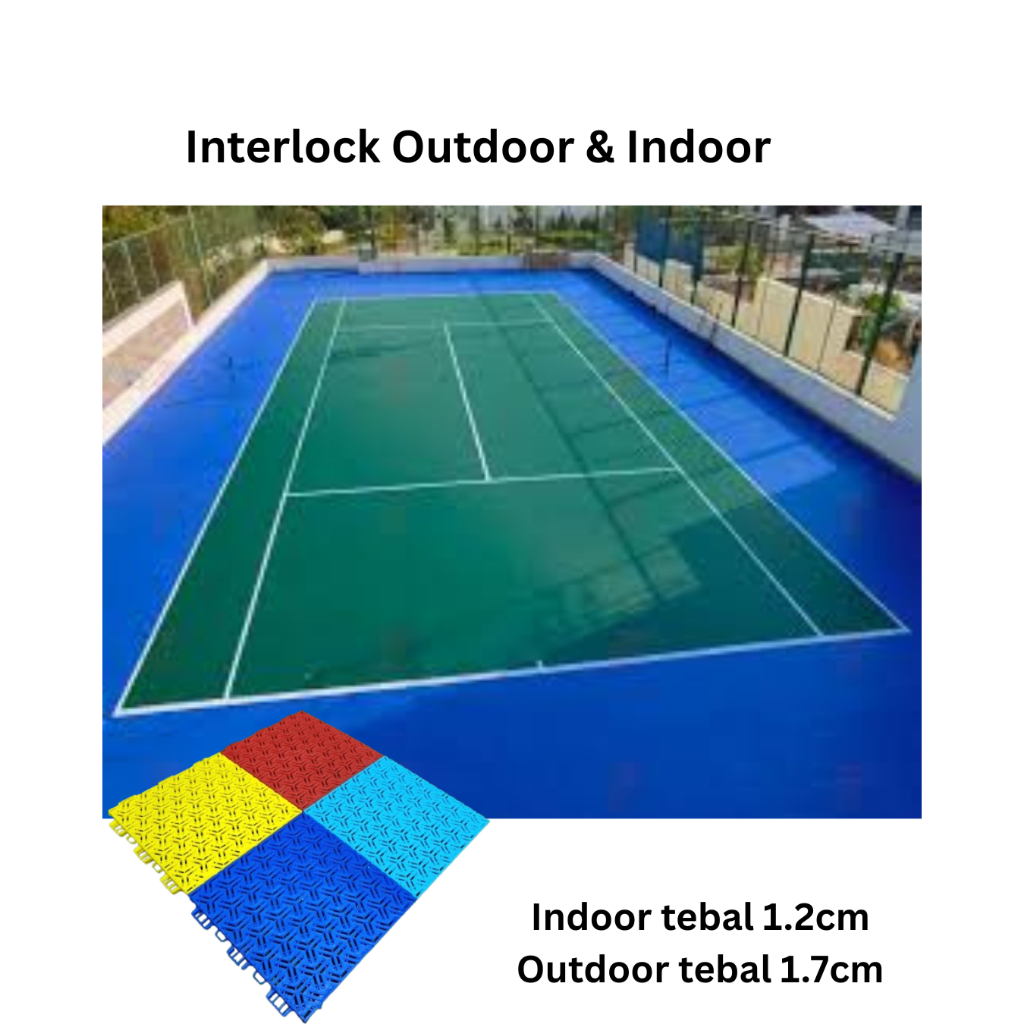 Lantai Interlock Indoor/Outdoor Lantai Lapangan Futsal/Badminton/Basket