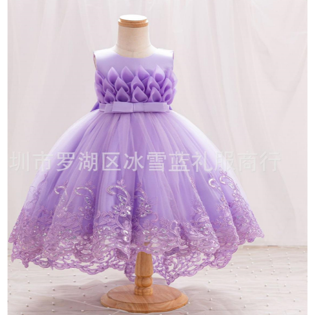 MSS-2025-Gaun  natal anak dress natal anak baju natal anak gaun kembang anak gaun mewah gaun payet d