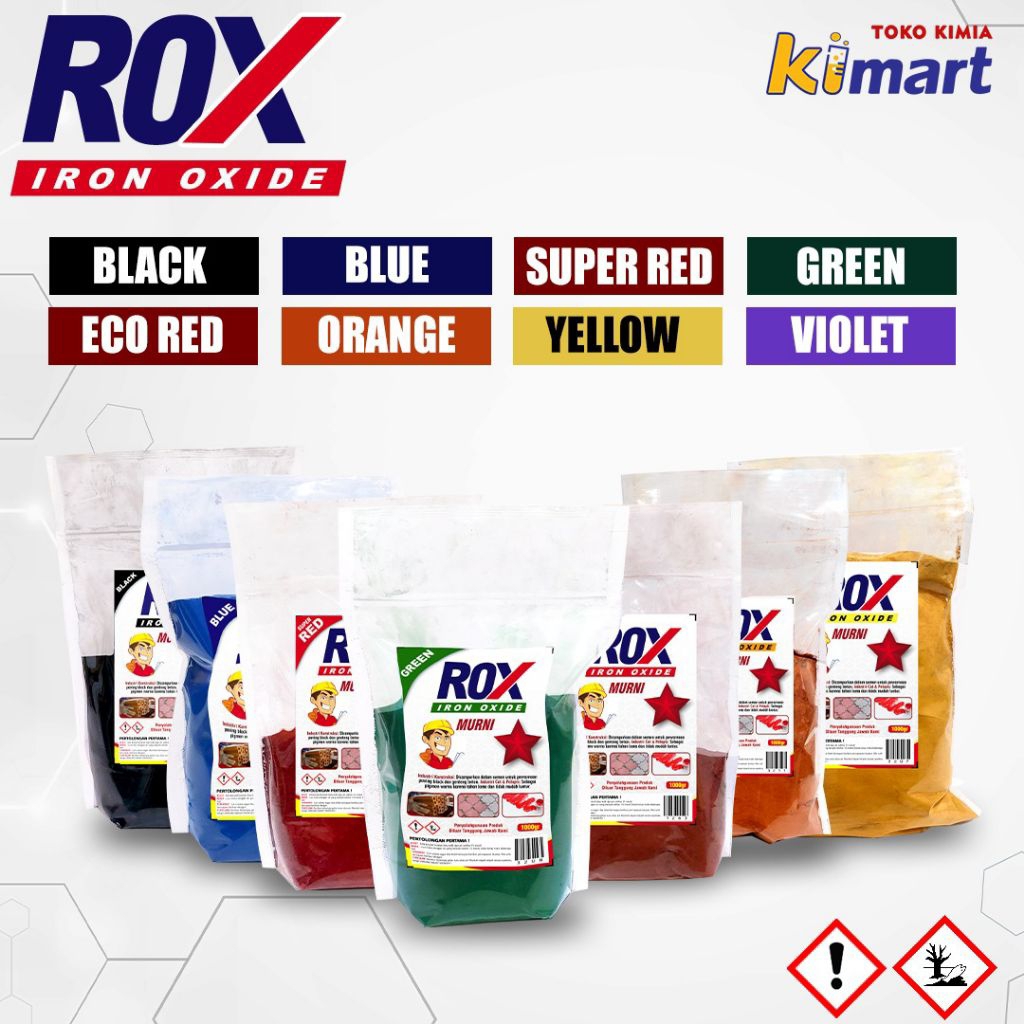 ROX Iron Oxide Pigmen Pewarna Iron Oxide Powder 1000gr Pigment Pewarna Bata Paving