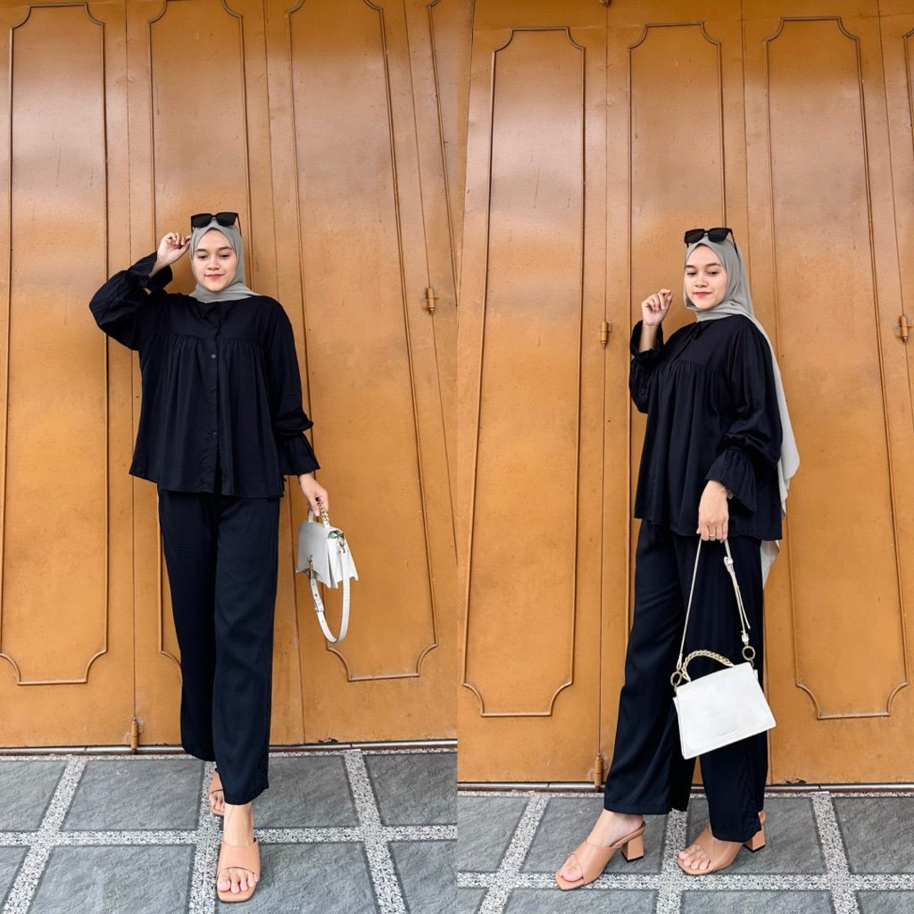 Kamelia One Set Rayon Twill All Size Ori Arraffa Syari