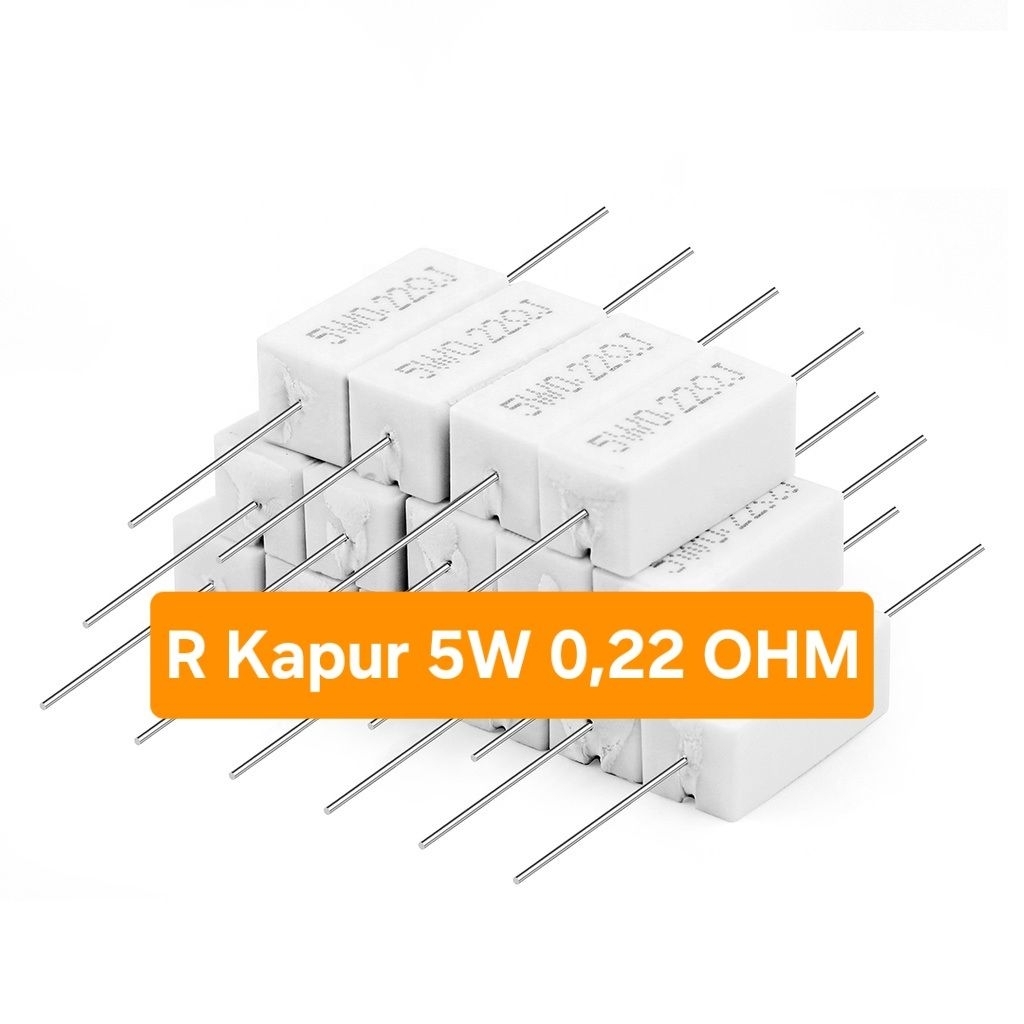 Resistor Kapur 5W 0,22RJ_5W 0,22 OHM
