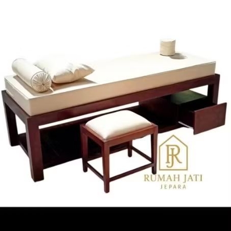 DIPAN PIJAT KAYU JATI + BANTAL + KURSI