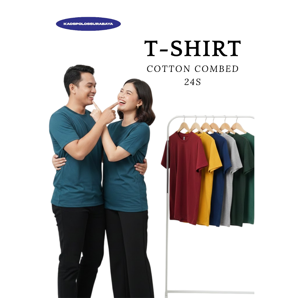 [KAOSPOLOS DEWASA] LENGAN PENDEK WARNA TOSCA TUA 100% KAIN COTTON COMBED 24S SIZE REGULAR - KAOSPOLO