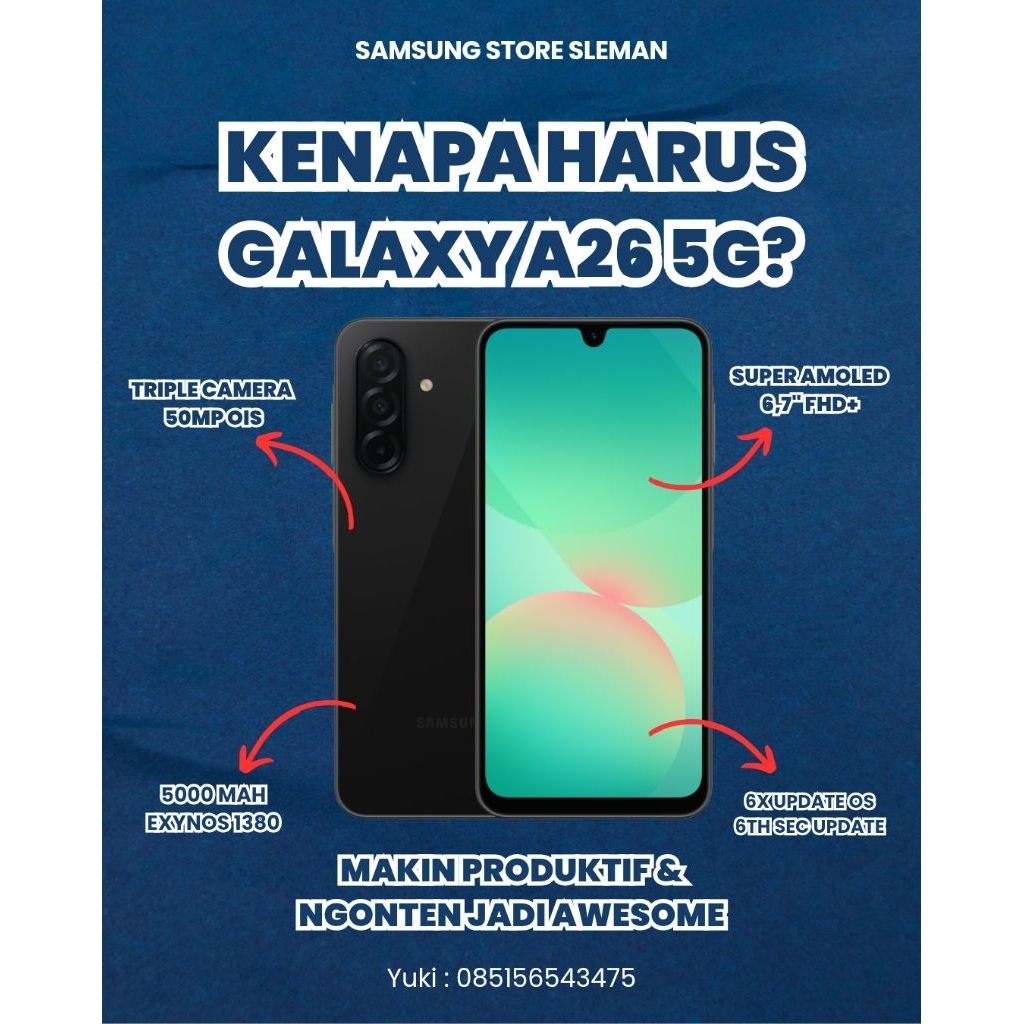 [READY STOCK] SAMSUNG GALAXY A26 5G 8GB/256GB GARANSI RESMI SAMSUNG