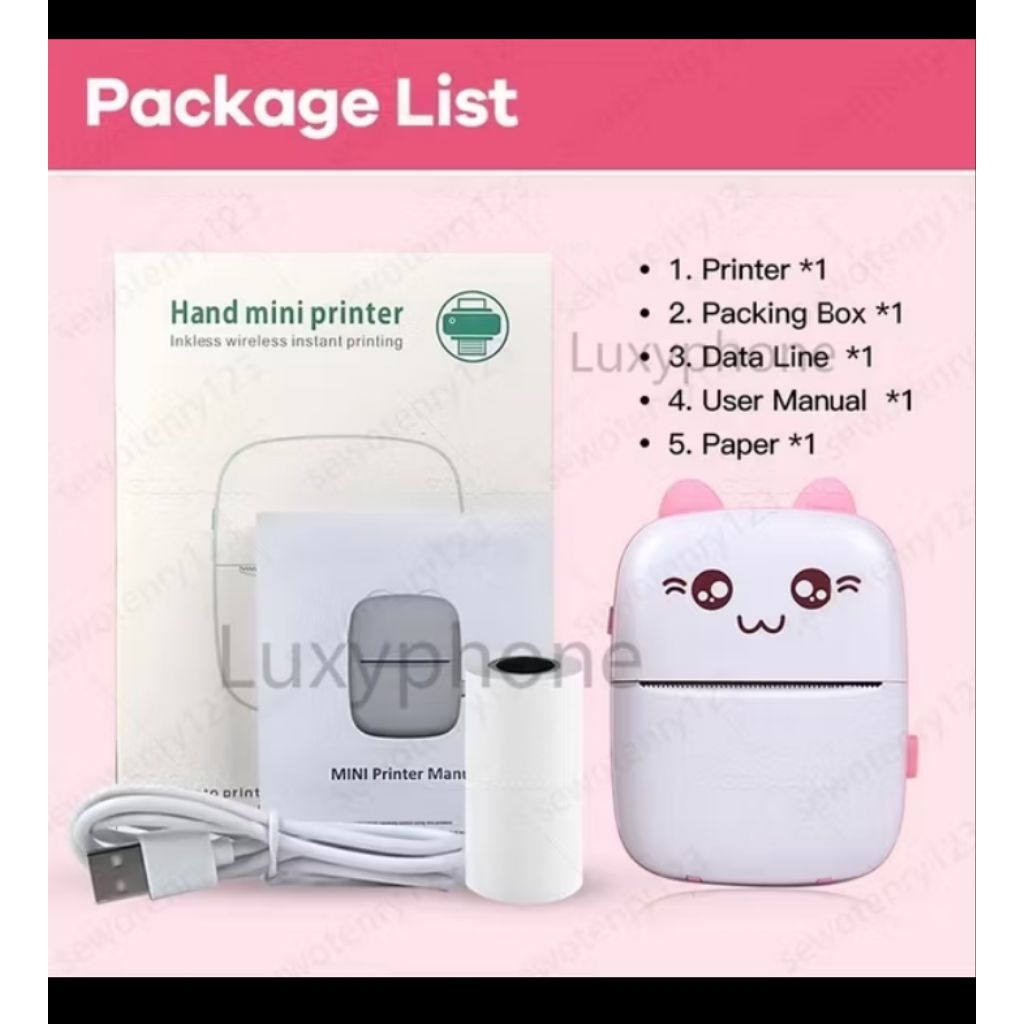 alat print mini portable thermal printer bluetooth photo printer mini portable