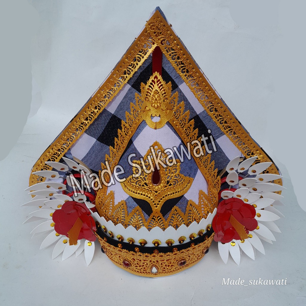 Mahkota tari baris bali gelungan hiasan kepala tari baris gede Tari baris Bali