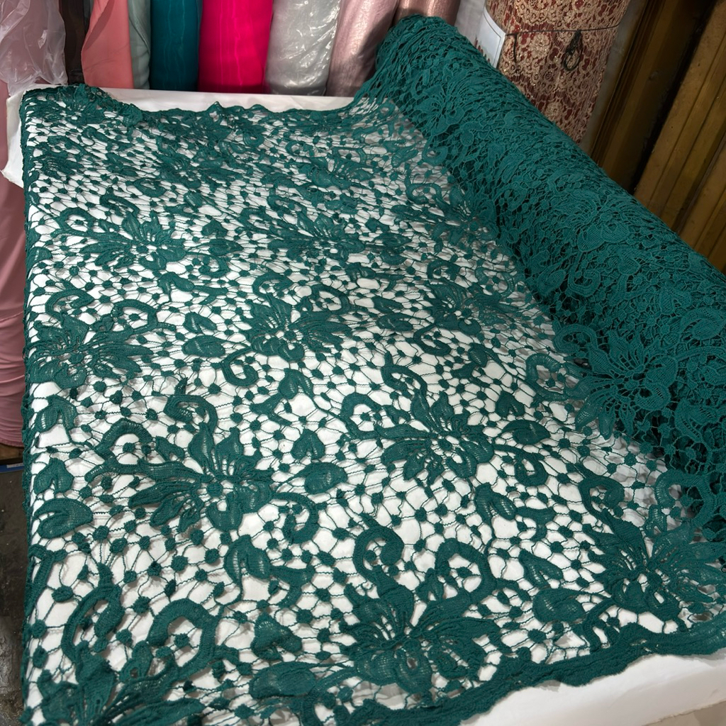 Bahan Brokat Prada Premium ~ Kain Brokat Prada Lace ~ Bahan Meteran Brokat Prada (harga 0,5 meter)