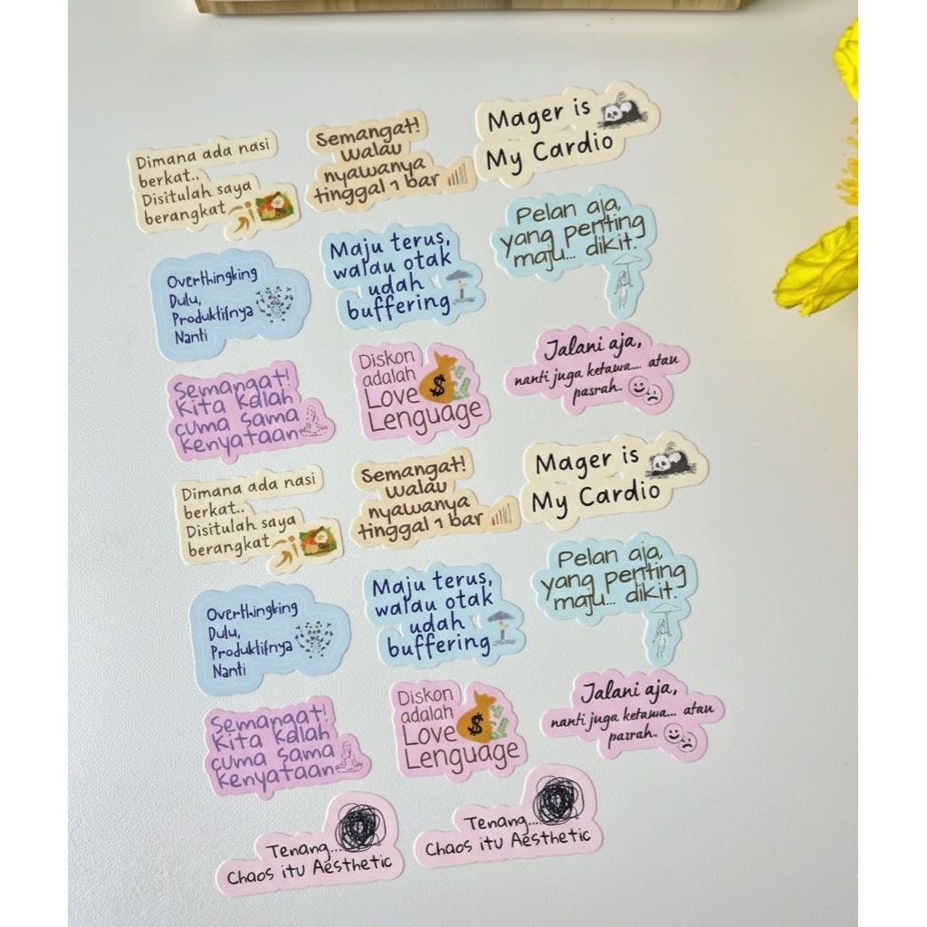 Stiker Kata Kata Motivasi Lucu | Stiker Quotes | Sticker Quotes