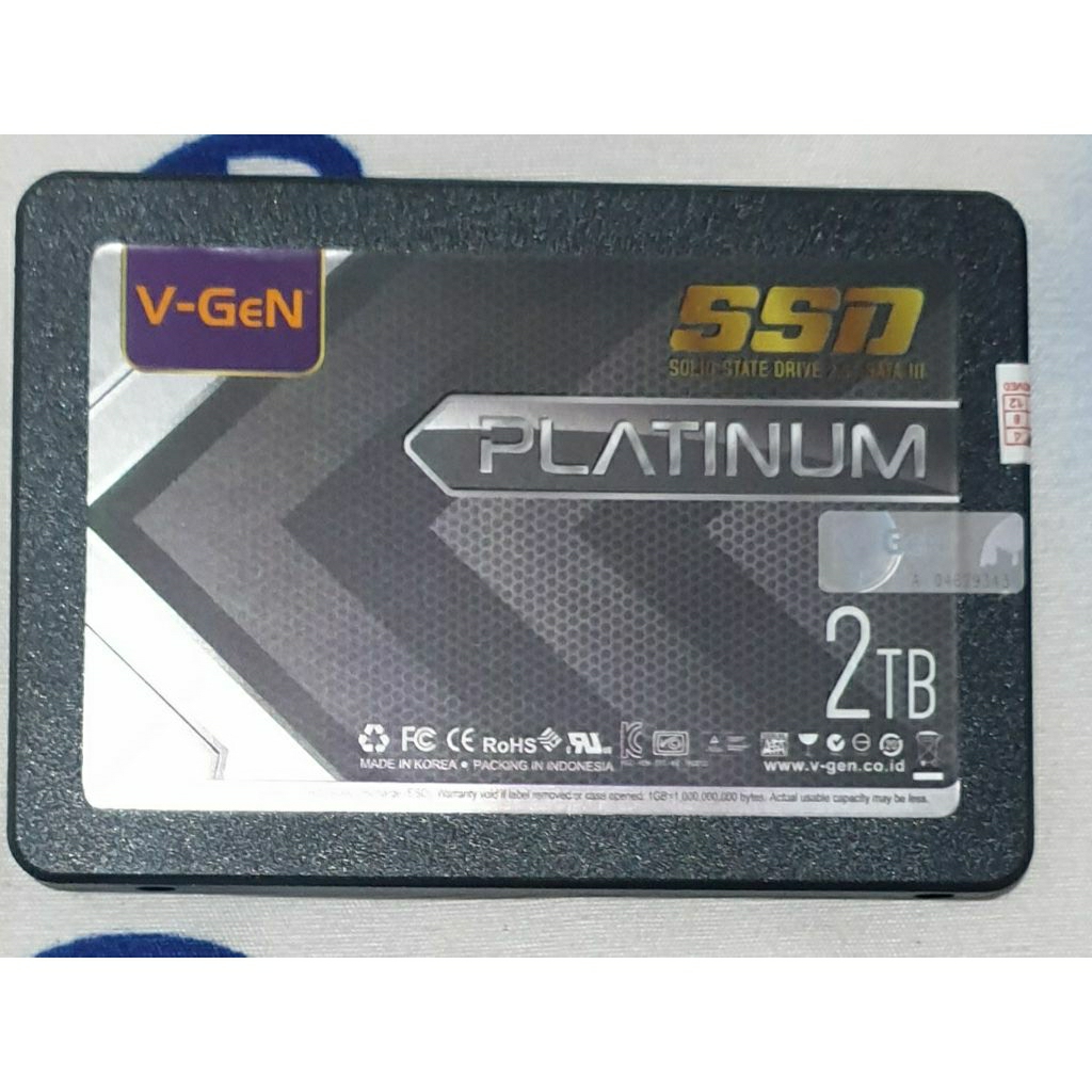 SSD Sata VGen Platinuk 2 TB - Bekas Baru