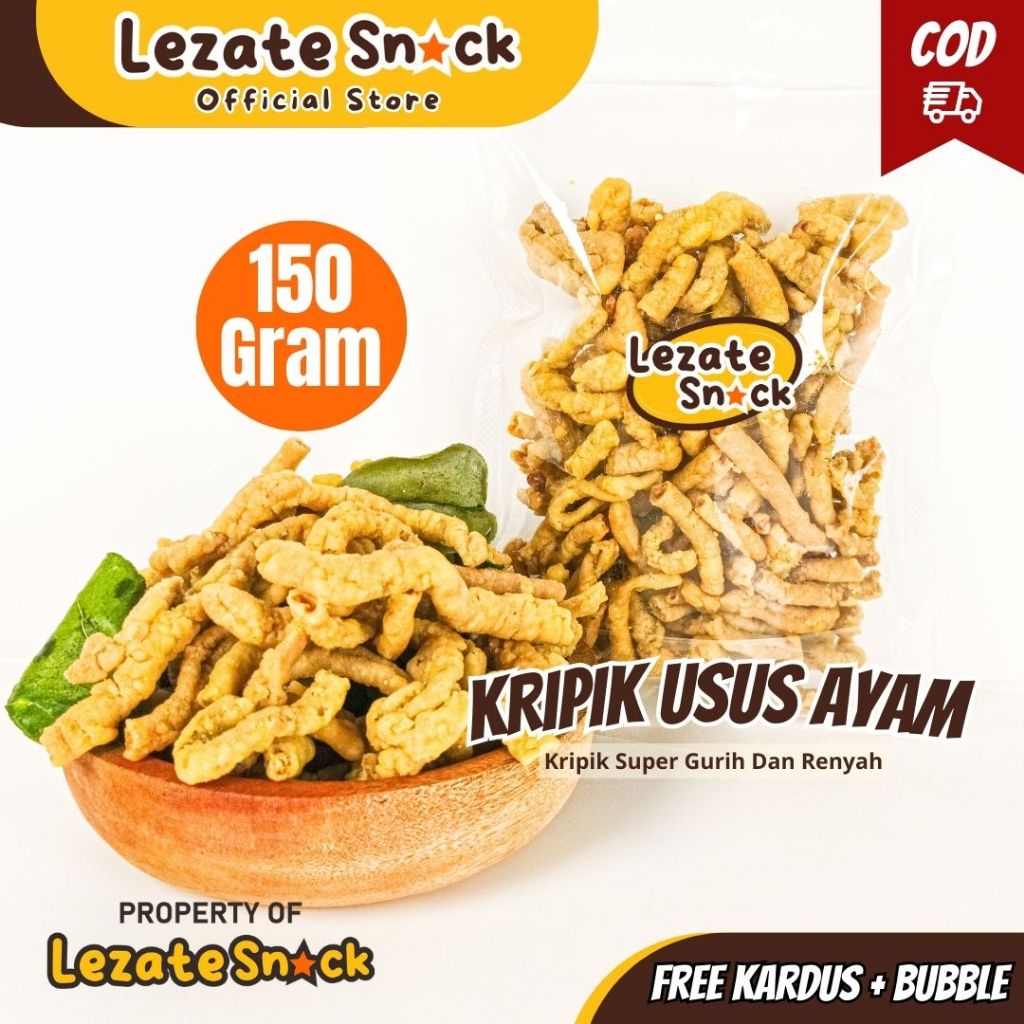 USUS CRISPY MURAH 150GR KRIPIK USUS GORENG SIAP MAKAN / USUS AYAM USUS KRISPY / USUS KILOAN
